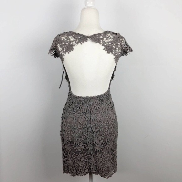 NEW Lulus | Hidden Talent Backless Grey Lace Dress XS - Picture 5 of 12